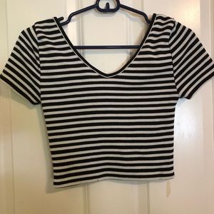Striped Crop-Top